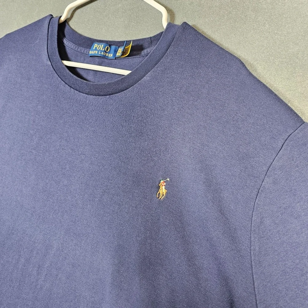 Polo Ralph Lauren Shirt Mens Big 3XLT Blue Short Sleeve Crewneck Logo Tee Cotton
